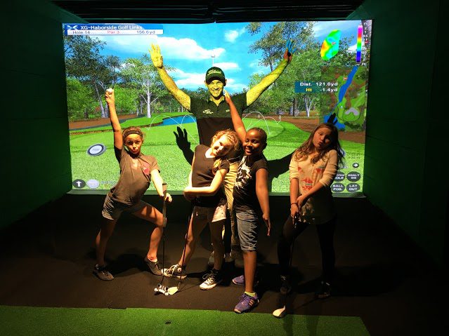 Group of Kids having fun at X-Golf