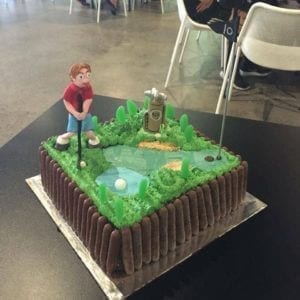 X-Golf Birthday Cake
