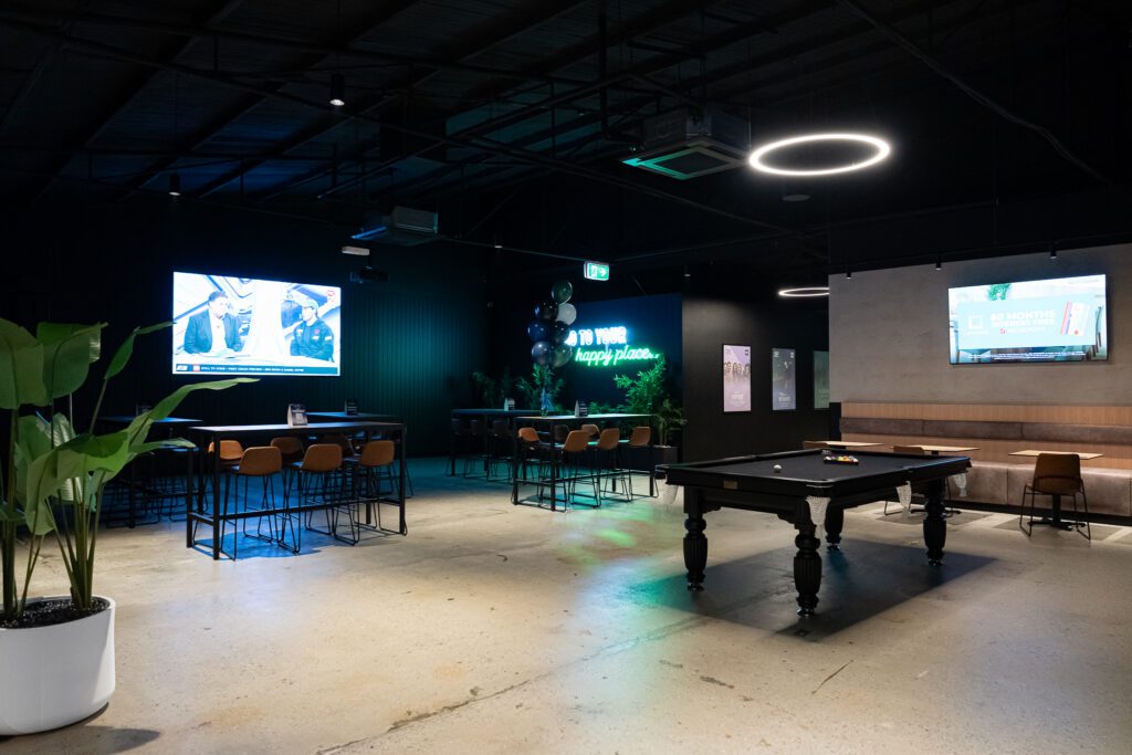 Indoor virtual golf at X-Golf Morley